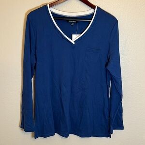 𝅺*3/$15* nwt Ellen Tracy Long Sleeve Knit Pajama Shirt